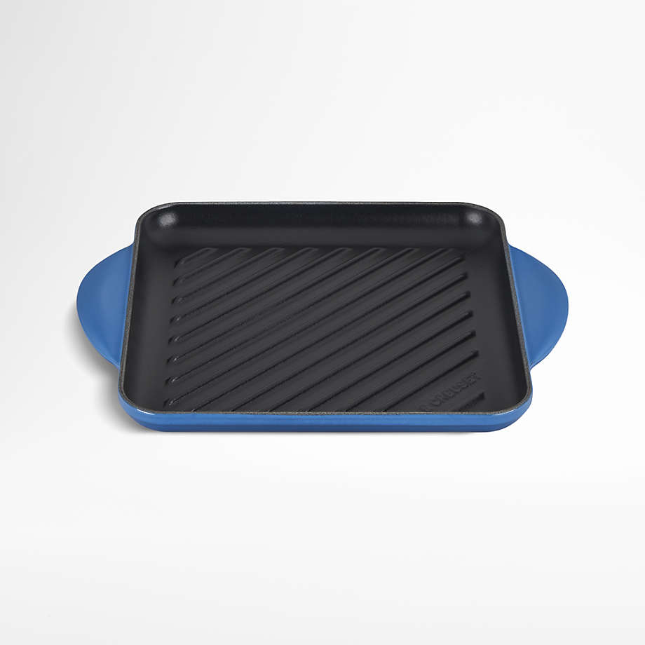  Le Creuset Enamaled Cast Iron Square Griddle, 9.5, Caribbean:  Home & Kitchen