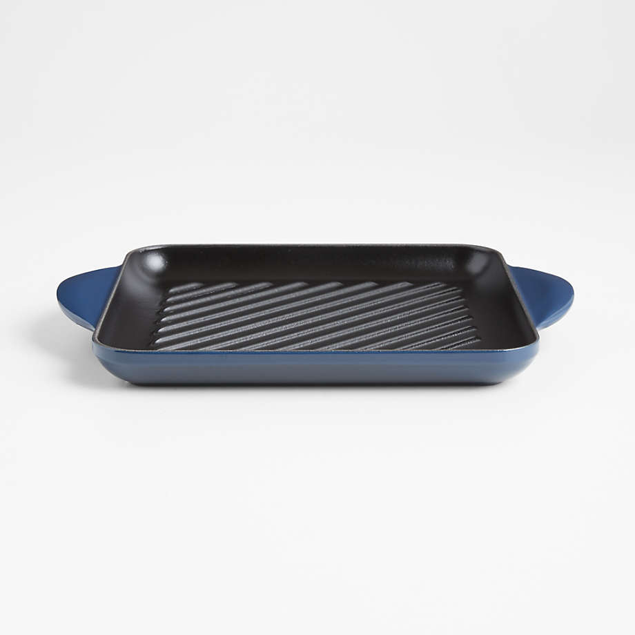 Le Creuset Signature Square 9.5 Ink Blue Enameled Cast Iron Grill