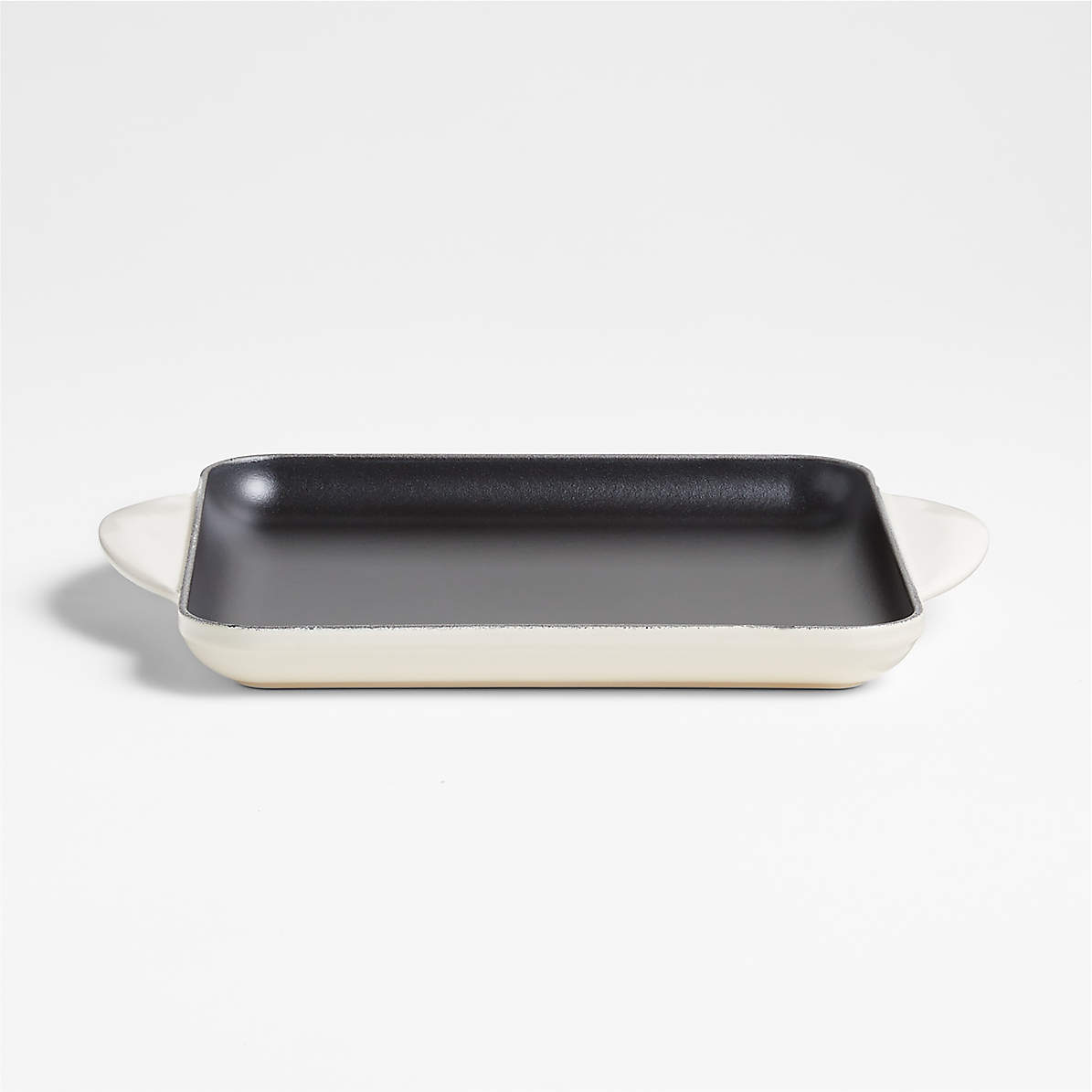 Le Creuset Signature Square 9.5" Cream Griddle Pan + | Crate &