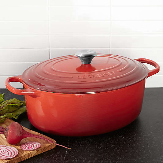 Le Creuset ® Signature 9.5-Qt. Cerise Enameled Cast Iron Oval Dutch Oven