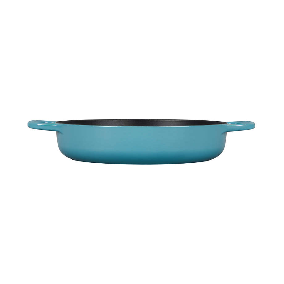 Lodge Color EC11S33 Enameled Cast Iron Skillet, Caribbean Blue, 11-inch