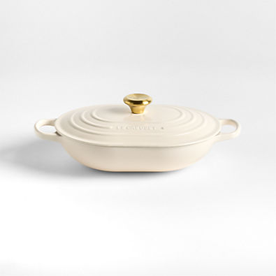 View Le Creuset ® 3.75-Qt. Cream Enameled Cast Iron Covered Oval Casserole Dish details
