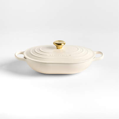 Le Creuset ® 3.75-Qt. Cream Enameled Cast Iron Covered Oval Casserole Dish