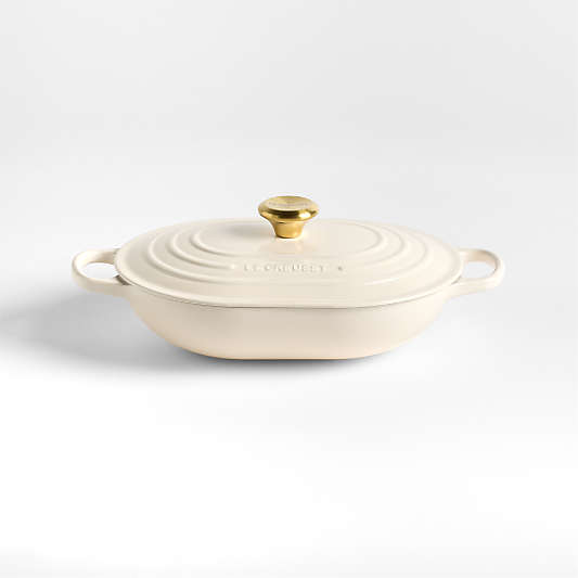 Le Creuset ® 3.75-Qt. Cream Enameled Cast Iron Covered Oval Casserole Dish