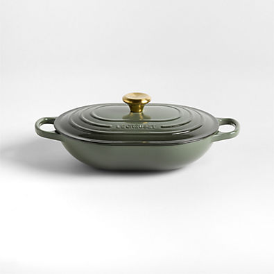 View Le Creuset ® 3.75-Qt. Thyme Enameled Cast Iron Covered Oval Casserole Dish details