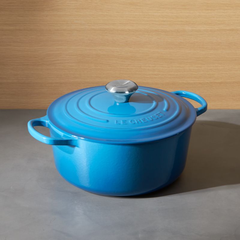 Le Creuset ® Signature 5.5-Qt. Marseille Blue Enameled Cast Iron Dutch Oven - image 7 of 10