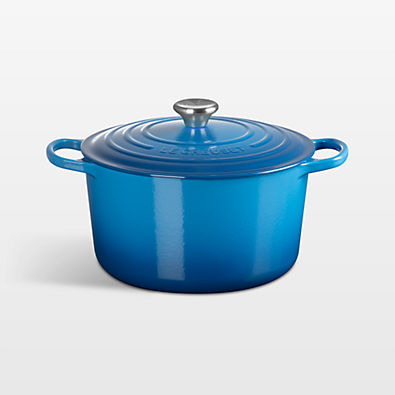 View Le Creuset ® Signature 6.5-Qt. Marseille Enameled Cast Iron Deep Round Dutch Oven details