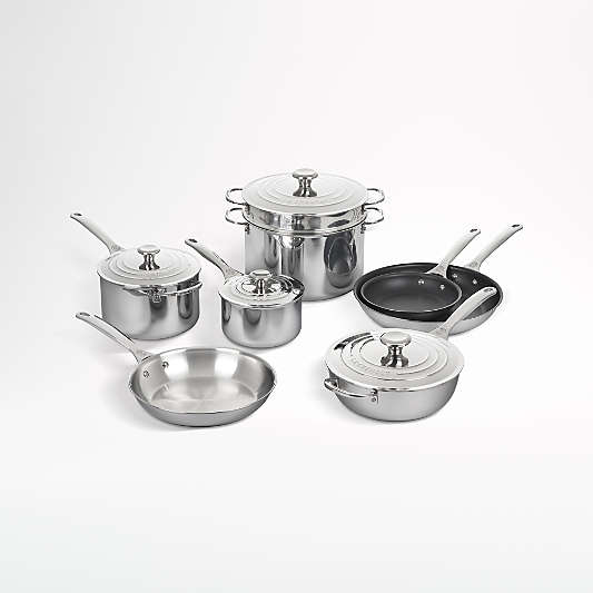 Le Creuset ® Signature Stainless Steel Non-Stick 12-Piece Cookware Set