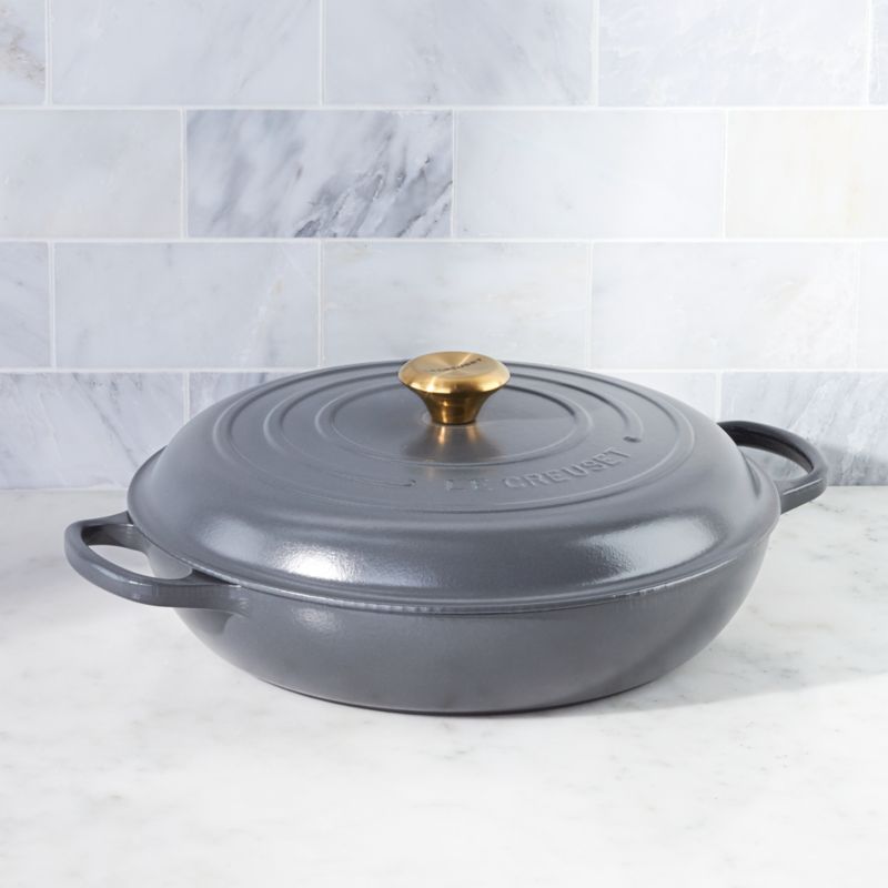 Le Creuset Graphite Pie Dish | Crate & Barrel