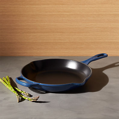 View Le Creuset ® Signature 10.25" Ink Blue Enameled Cast Iron Skillet details