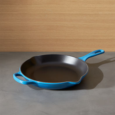 View Le Creuset ® Signature 10.25" Marseille Blue Enameled Cast Iron Skillet details