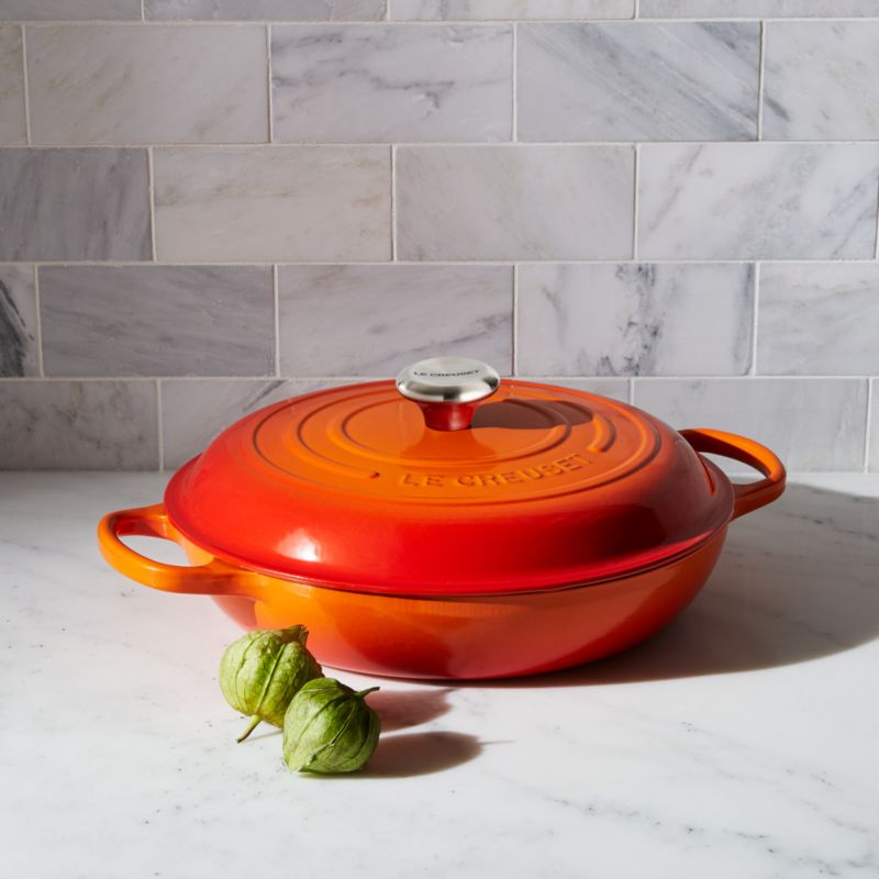 Le Creuset ® Signature 5-qt. Flame Orange Braiser - image 2 of 9