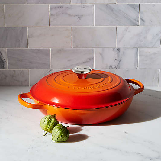 Le Creuset ® Signature Flame Orange Enameled Cast Iron Braisers