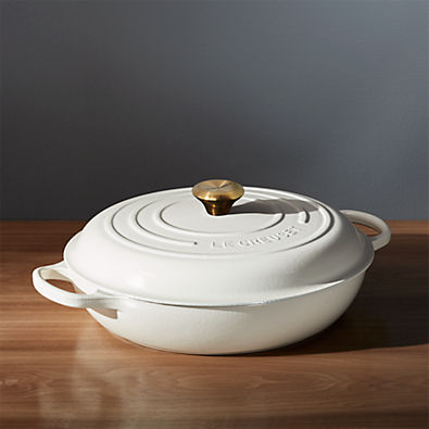 View Le Creuset ® Signature 5-Qt. Cream Enameled Cast Iron Braiser details
