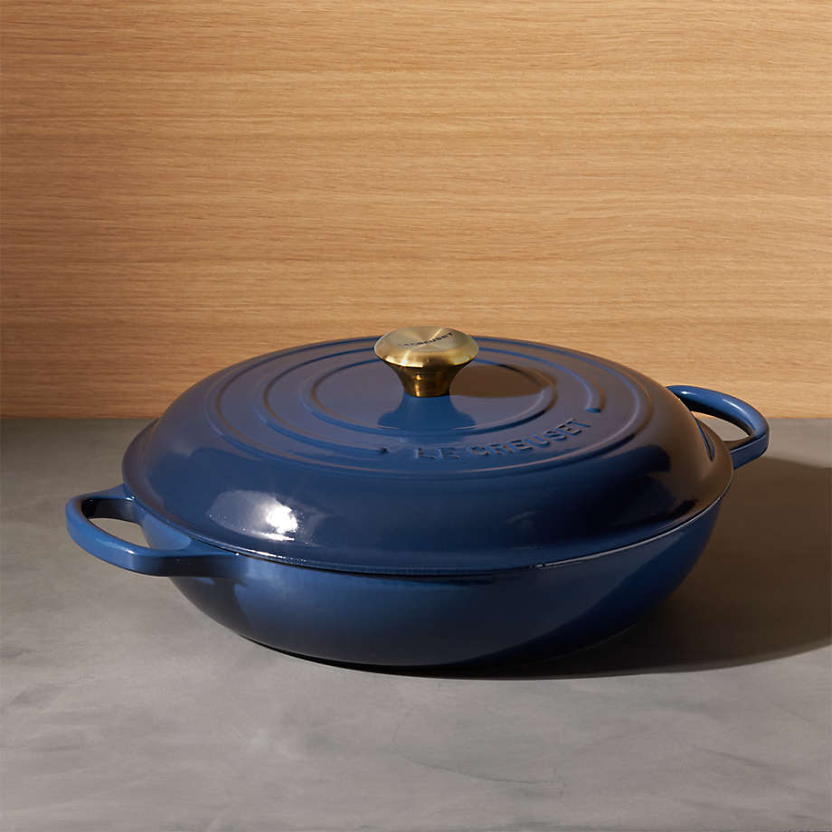 Le Creuset Signature Enamel Cast Iron Everyday Pan In Blue