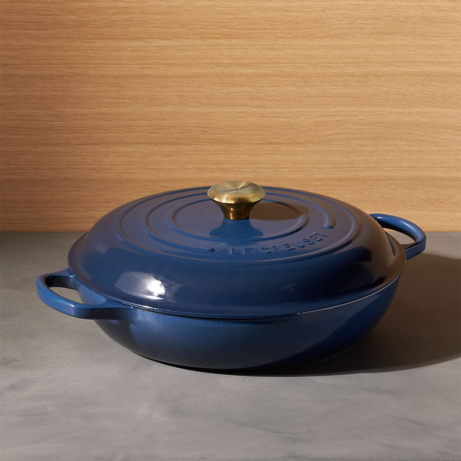 Le Creuset Signature Round Ink Blue Enameled Cast Iron Dutch Ovens with  Lids | Crate & Barrel