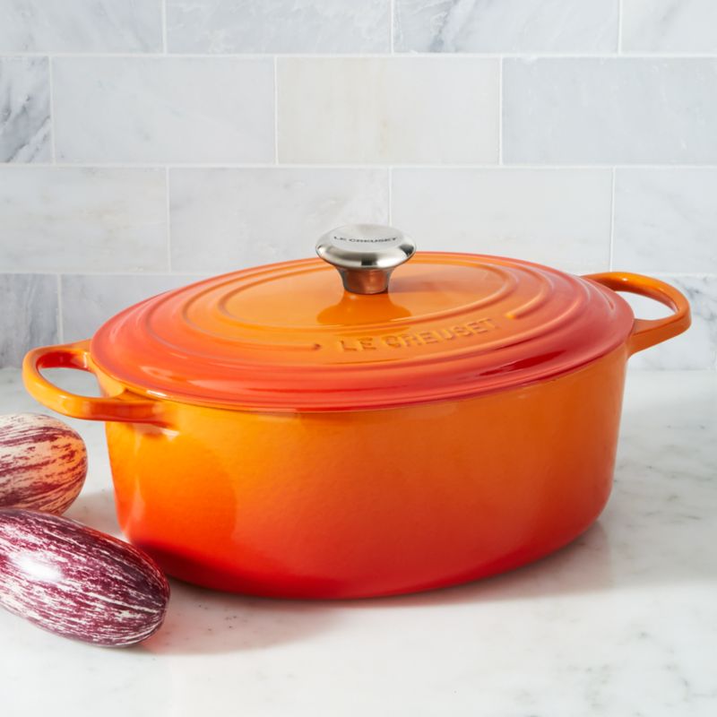 Le Creuset ® Signature Oval 6.75-Qt. Flame Orange Enameled Cast Iron Dutch Oven - image 1 of 8