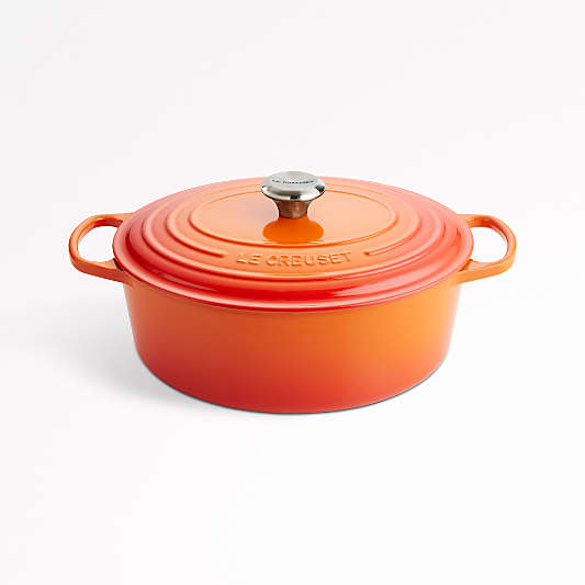 Le Creuset ® Signature Oval 6.75-Qt. Flame Orange Enameled Cast Iron Dutch Oven