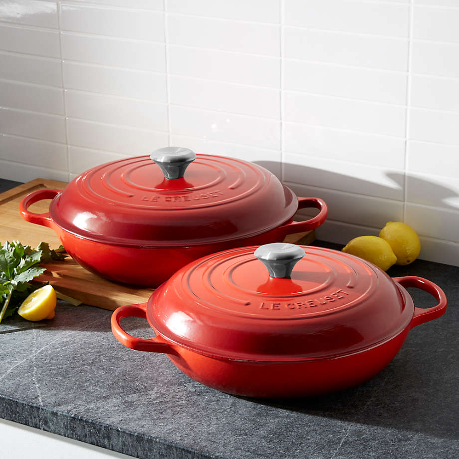 Le Creuset Signature Round Cerise Red Enameled Cast Iron Braisers