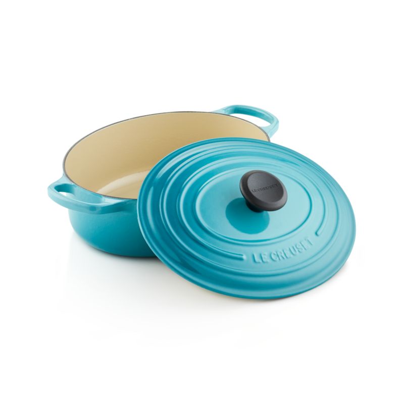 Le Creuset ® Signature 3.5-qt. Caribbean Blue Oval Wide Dutch Oven - image 1 of 7