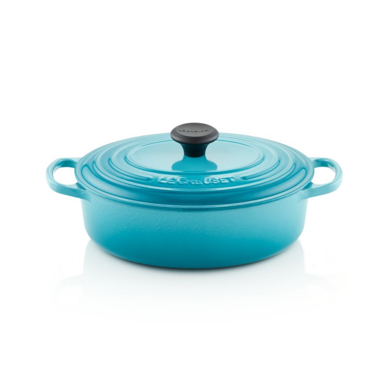 Le Creuset ® Signature 3.5-qt. Caribbean Blue Oval Wide Dutch Oven - image 6 of 7