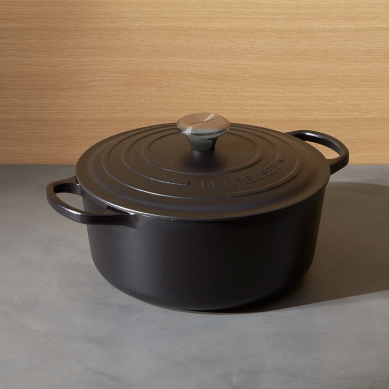 Real Living Black 5-Quart Non-Stick Rivet Handle Dutch Oven