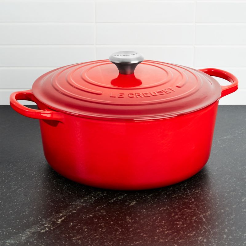 Enamel Coated Dutch Oven with Lid, Red, 9 quart – Richard's Kitchen Store