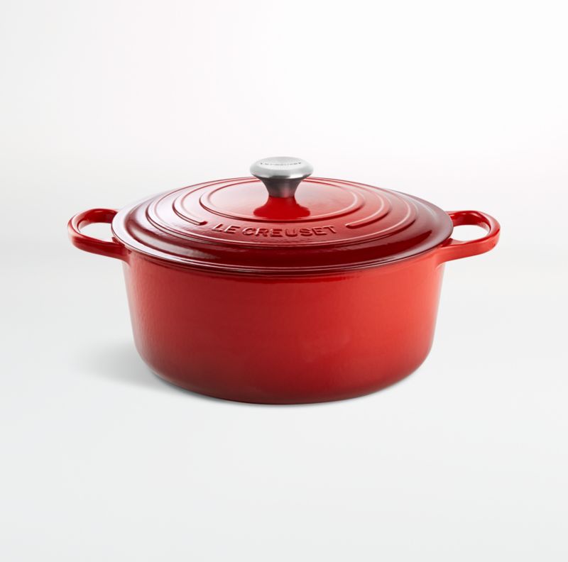 Enameled Cast Iron 9 1/2 Round Dutch Oven - Red