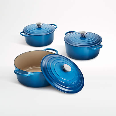 Le Creuset ® Signature Marseille Blue Enameled Cast Iron Dutch Ovens