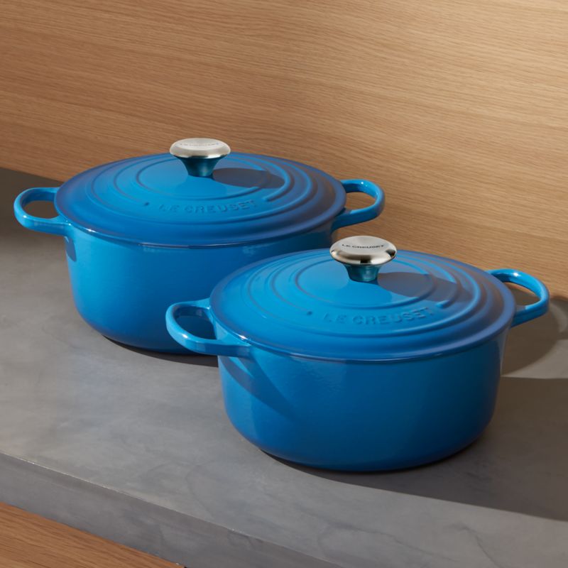 Le Creuset ® Signature 5.5-Qt. Marseille Blue Enameled Cast Iron Dutch Oven - image 2 of 10