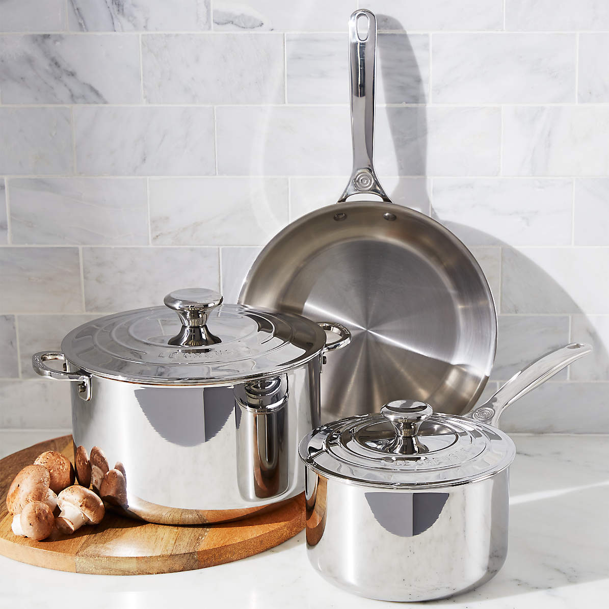 Le 5-Piece Stainless Steel Cookware Set + | Crate & Barrel
