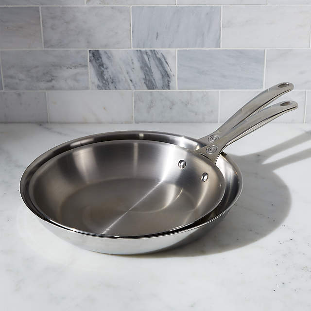 Le Creuset Stainless Steel 8- and 10-Inch Fry Pan Set