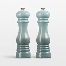 Le Creuset Sea Salt Salt and Pepper Mill Set + Reviews | Crate & Barrel