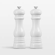 Le Creuset White Salt and Pepper Mill Set + Reviews | Crate & Barrel