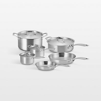 View Le Creuset ® Essential Stainless Steel 10-Piece Cookware Set details