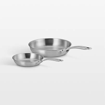 Le Creuset ® Essential Stainless Steel 8" and 10" Fry Pans Set
