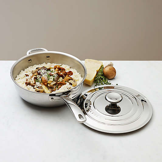Le Creuset ® Signature Stainless Steel 3.5-Qt. Saucier Pan with Lid