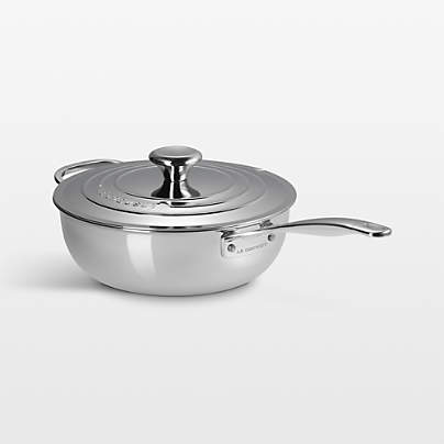Le Creuset ® Signature Stainless Steel 3.5-Qt. Saucier Pan with Lid