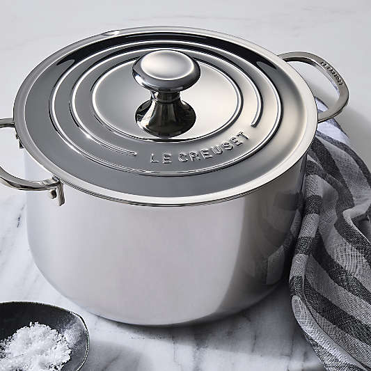 Le Creuset ® Signature Stainless Steel 7-Qt. Stock Pot with Lid
