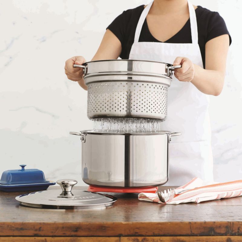 Le Creuset ® Signature Stainless Steel 9-Qt. Stock Pot with Lid and Deep Colander - image 1 of 7