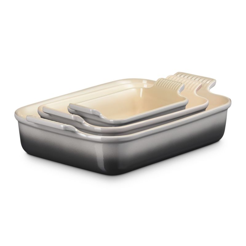 Le Creuset ® Heritage Oyster Rectangular Dishes, Set of 3 - image 1 of 2