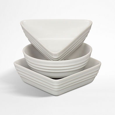 View Le Creuset ® White Tapas Dishes, Set of 3 details