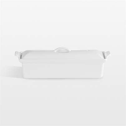 Le Creuset ® 2-Qt. White Enameled Cast Iron Pate Terrine Dish