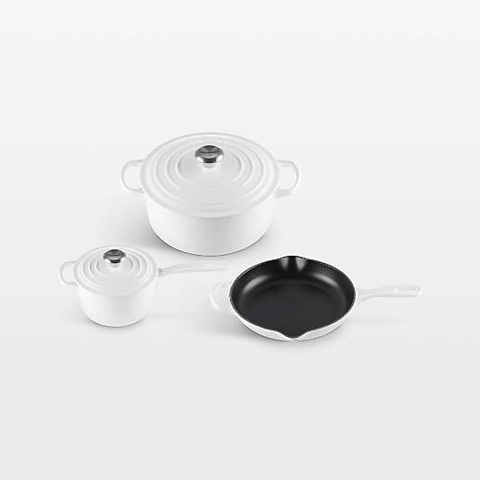 Le Creuset ® Signature White Enameled Cast Iron 5-Piece Cookware Set