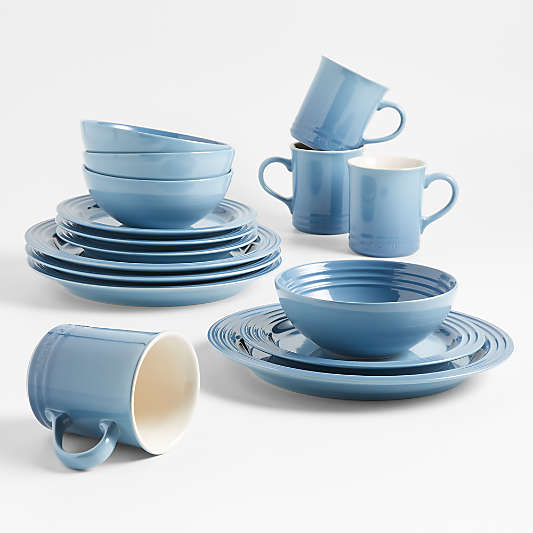 Le Creuset ® 16-Piece Chambray Blue Dinnerware Set