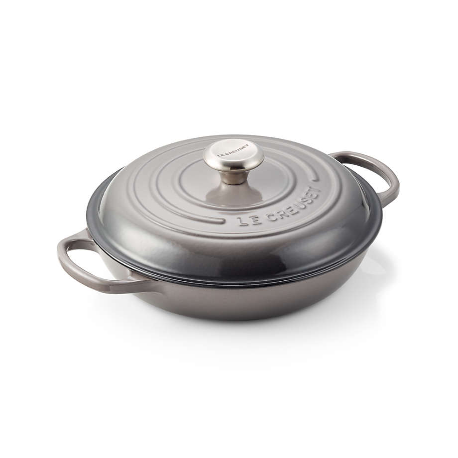 Le Creuset Signature 5 Qt Braiser - Oyster Grey