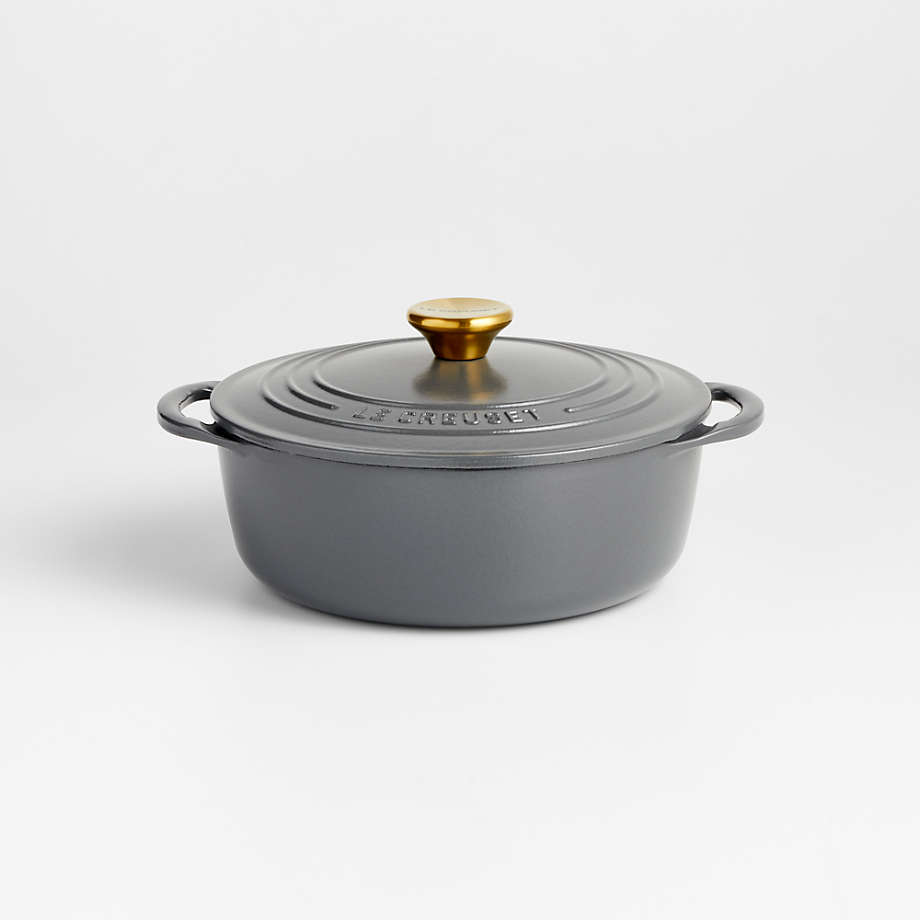 Le Creuset Graphite 2.75-Qt. Shallow Round Dutch Oven + Reviews | Crate ...