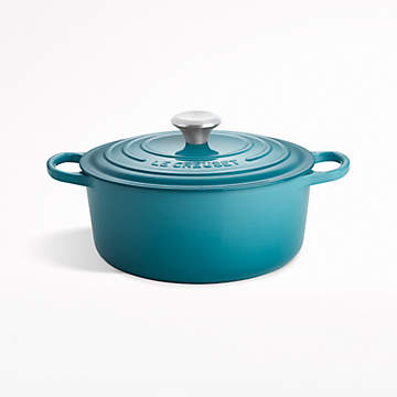 4.5 Qt. Round Signature Dutch Oven with Stainless Steel Knob (Deep Teal), Le  Creuset