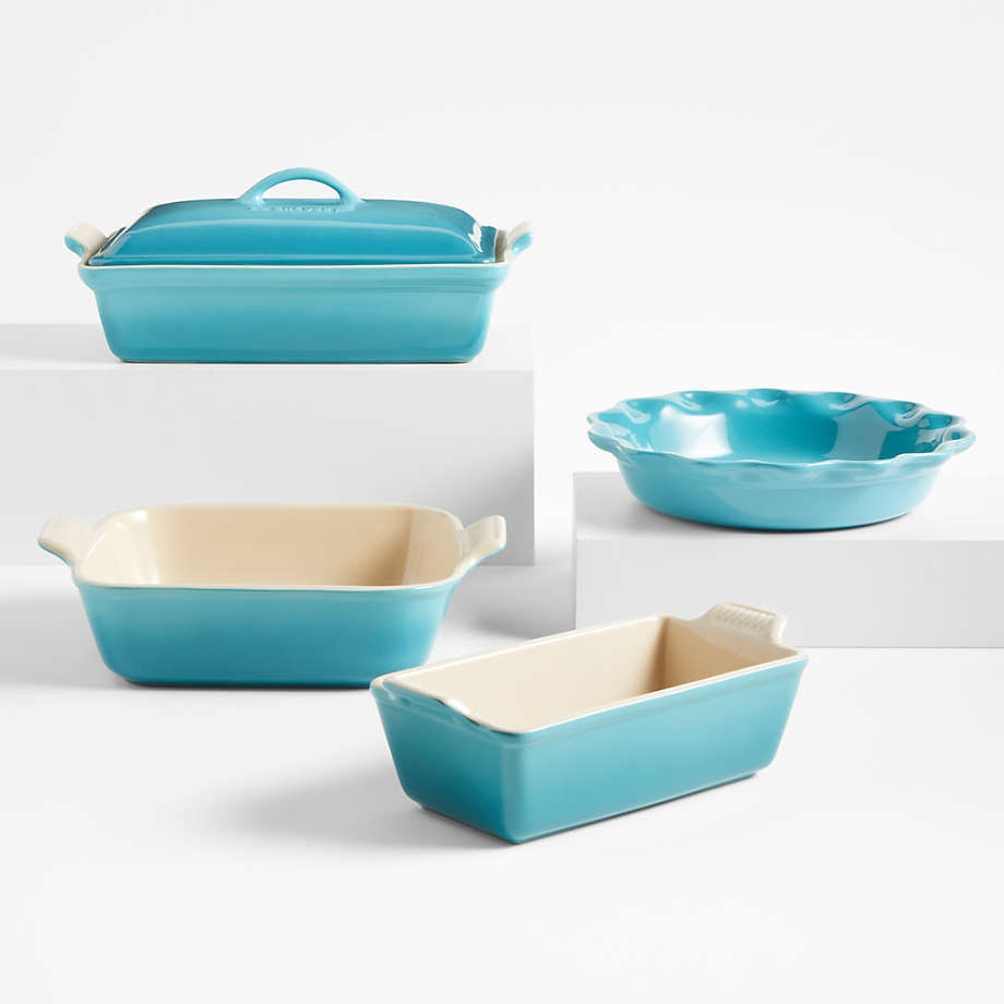 Le Creuset 5Piece Caribbean Blue Stoneware Ceramic Bakeware Set