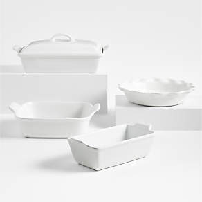 Le Creuset Rectangular White Stoneware Ceramic Baking Dish with